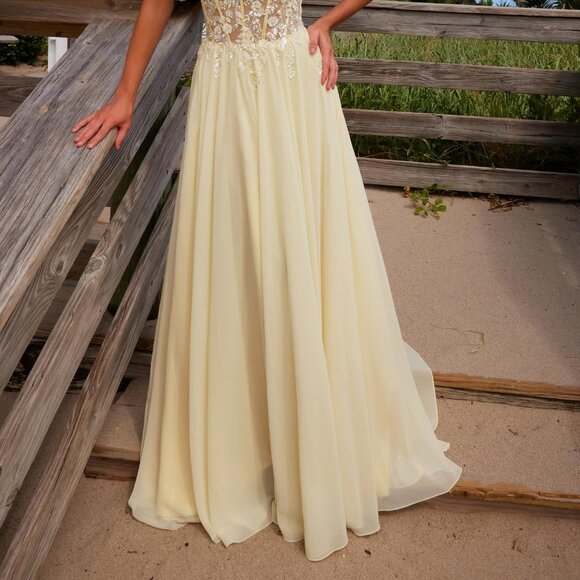 NEW FORMAL A-LINE SLEEVELESS STRAPLESS PROM DRESS W/ SWEETHEART NECK NX C1617 - Picture 9 of 12